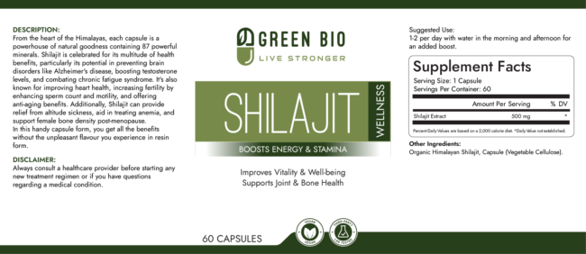 SHILAJIT 60 Capsules Vegan - Image 2