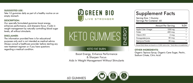 KETO GUMMIES 60 Gummies, Vegan - Image 2