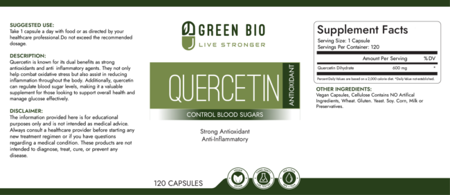 QUERCETIN 120 Capsules Vegan - Image 2